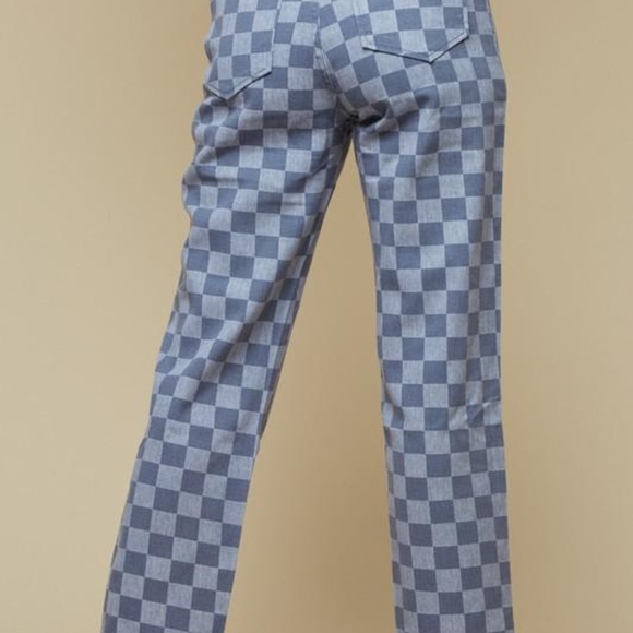 Marina Checkered Denim Jean - Picture 3 of 5